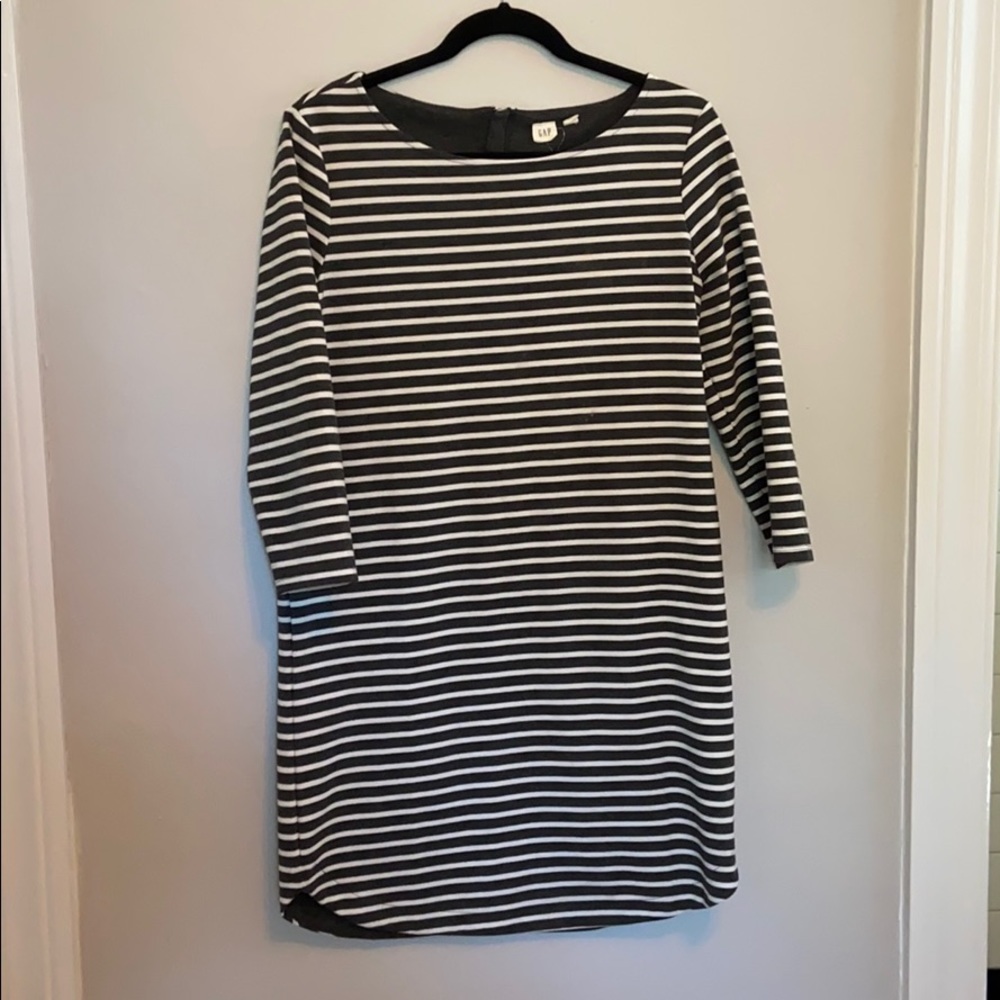 GAP Striped Long-Sleeve Dress